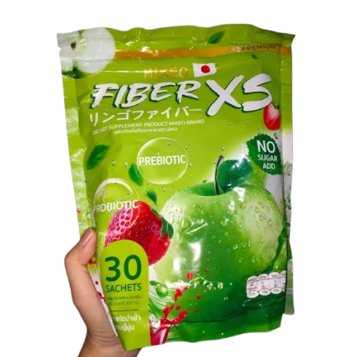 Mikeo Fiber Xs Prebiotic  Green Apple  No Sugar Add 30 Sachets