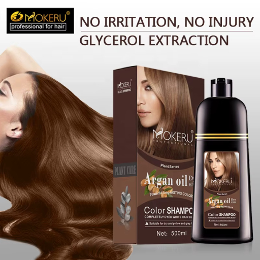 Mokeru Dark Brown Grey Coverage Shampoo