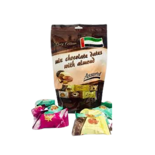 Burj Alham mix Chocolate Dates with Almond Burj Alham mix Chocolate Dates with Almond