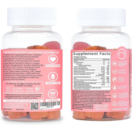 sugarbear vegan vitamin care women's multi gummies sugarbear vegan vitamin care women's multi gummies
