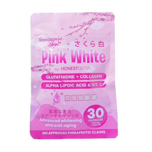 Pink White Honest Glow Glutathione + Collagen Capsule Pink White Honest Glow Glutathione + Collagen Capsule