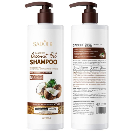 Sadoer Coconut Oil Shampoo Anti Dandruff Oil Control