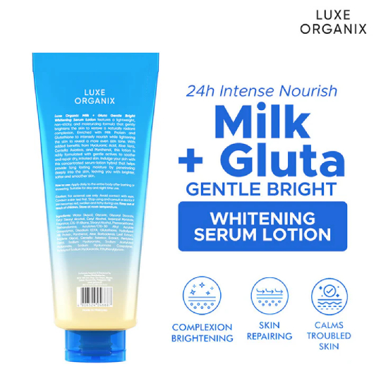 Original Luxe Organix Milk + Gluta Gentle Bright Serum Lotion Original Luxe Organix Milk + Gluta Gentle Bright Serum Lotion