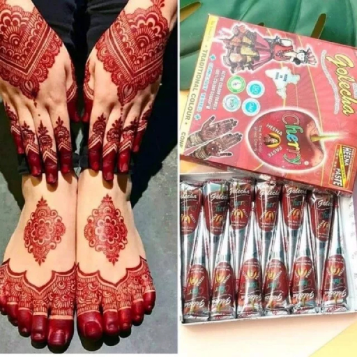 ١٢ مخروطًا من معجون الحناء بلون الكرز الأحمر، ١٢ × ٤٢ غرامًا ١٢ مخروطًا من معجون الحناء بلون الكرز الأحمر، ١٢ × ٤٢ غرامًا