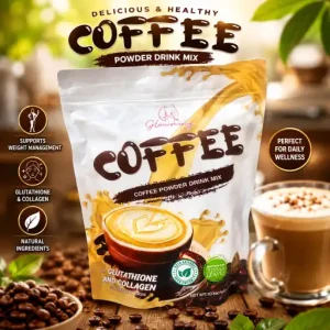 Glowming Caf Coffee Drink Mix 200g Collagen Blend Sugar-Free Stevia