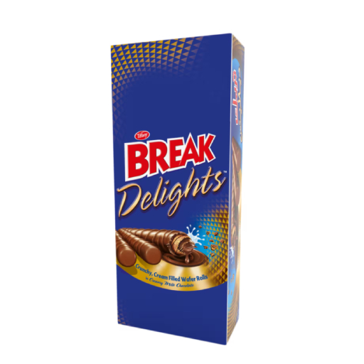 Tiffany Break Delights Crunchy Cream Filled Wafer Rolls With Chocolate (12 Pcs)