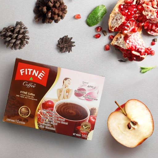 FITNE Instant Coffee Mix with Apple & Pomegranate – Fruity Coffee Blend FITNE Instant Coffee Mix with Apple & Pomegranate – Fruity Coffee Blend