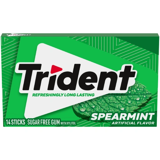 Trident Spearmint Chewing Gum 168 Pieces Trident Spearmint Chewing Gum 168 Pieces